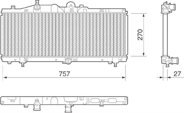 MAGNETI MARELLI Radiators, Motora dzesēšanas sistēma 350213185000